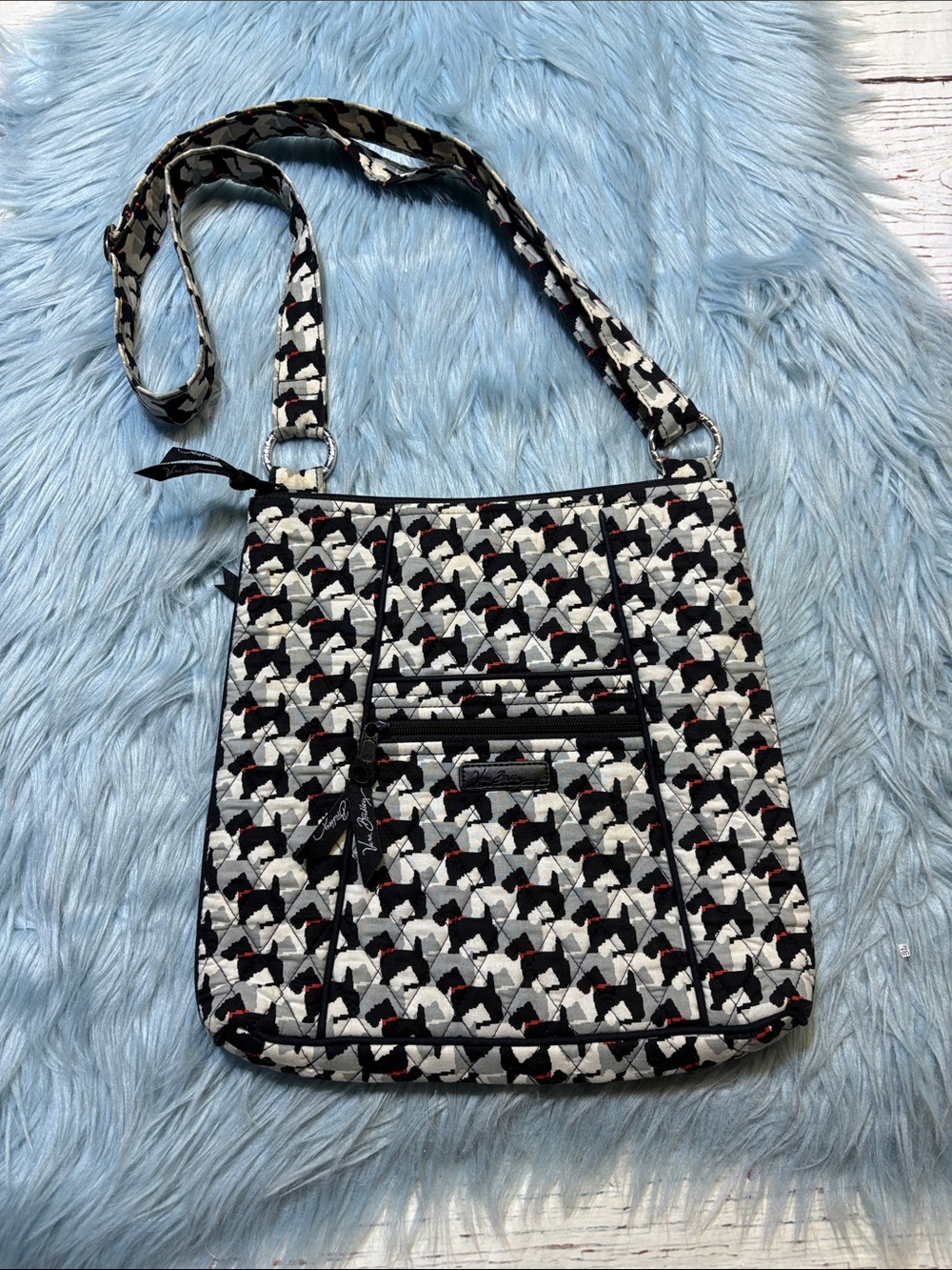 Vera Bradley Triple Zip Hipster Crossover Scottie Bag